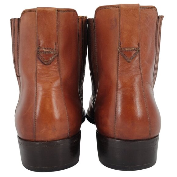 Vintage Bruno Magli Mens 10.5M Brown Calfskin Leather Chelsea Dress Boots Italy - Picture 4 of 13